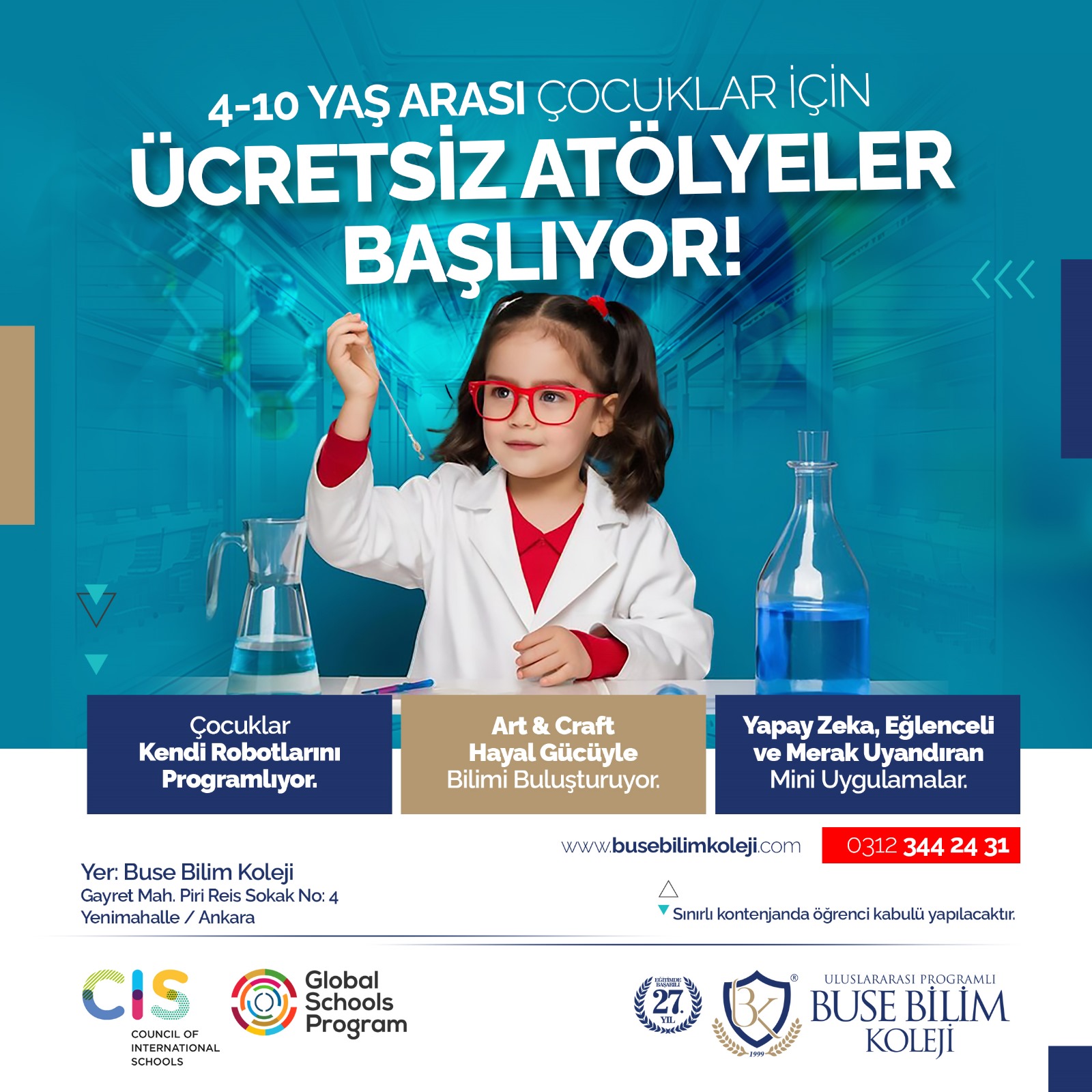 Eğlenerek Öğrenen, Üreterek Keşfeden Çocuklar İçin, Ücretsiz Atölyeler Başlıyor!